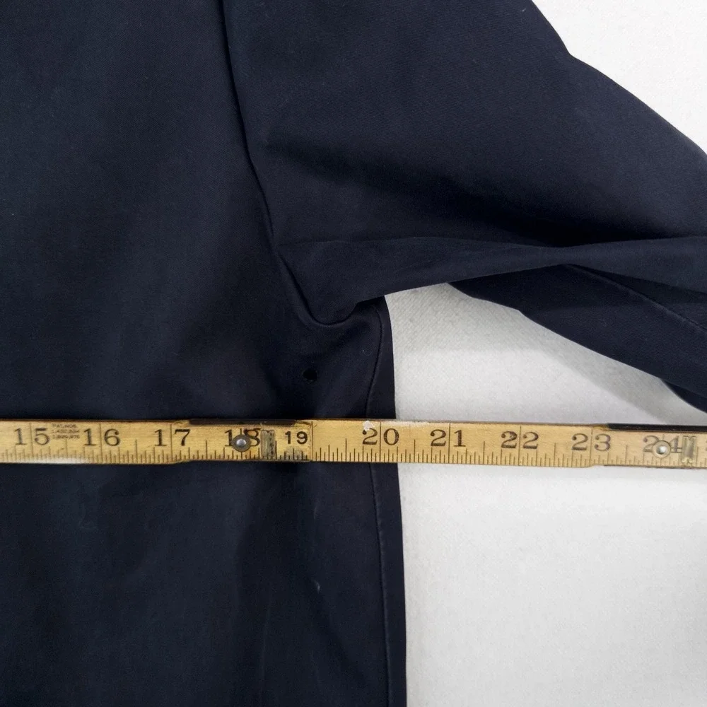 APC Navy Blue Hooded Trench Rain Coat Mac Parka Jacket Men's Small S